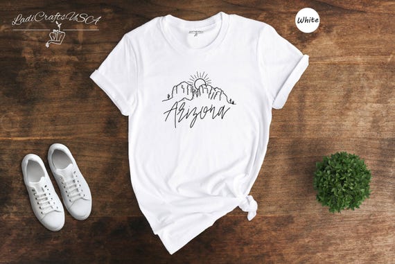 Desert Shirt Vintage Arizona Tee: Cactus Scene Graphic - Cotton Blend, Unisex, Relaxed Fit, Pre-Shrunk Material
