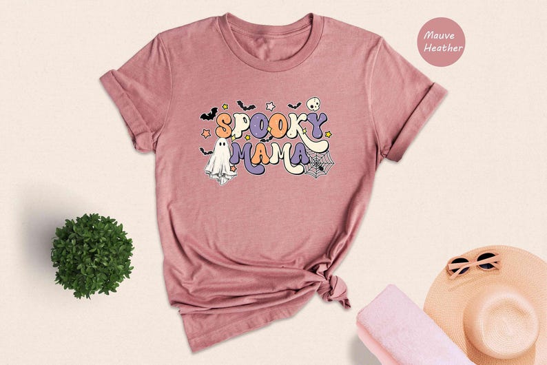 Spooky Mama Shirt: Retro Halloween Mom Tee - Funny Gift, Cotton Blend, Casual Fall Wear image 4