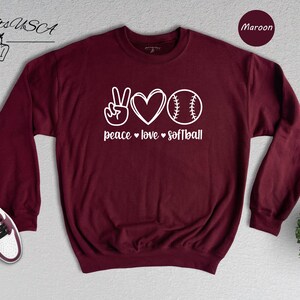 Peace Shirt Softball T-shirt: Cute Mom Design - 100% Cotton, Pre-shrunk Fabric, Casual Sportswear image 8