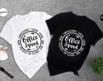 Office Squad Shirt, Secretary Shirts, Staff Shirt, Squad Goals, Office Staff Shirt, Office Staff Matching, Front Office Shirt, Office Crew