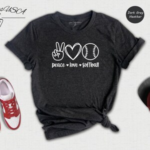 Peace Shirt Softball T-shirt: Cute Mom Design - 100% Cotton, Pre-shrunk Fabric, Casual Sportswear image 7