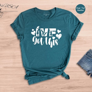 T-shirt de grossesse : design « FIV Got This », coton unisexe, coupe confortable | Cadeau pour les nouveaux parents, vêtements pour le transfert