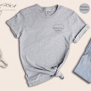 Difference Maker Shirt, Small Heart Pocket Design Tee, Inspirational Teacher Gift, Funny Educator T-Shirt for Women