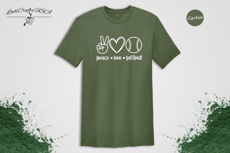Peace Shirt Softball T-shirt: Cute Mom Design - 100% Cotton, Pre-shrunk Fabric, Casual Sportswear image 2