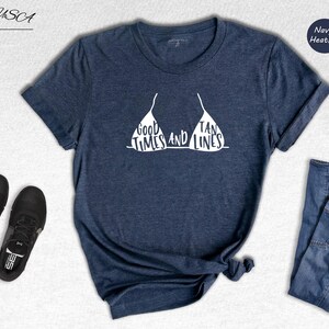 Good Times Tan Lines Shirt: Beach Vacation Style - Lightweight Cotton, Unisex Summer Wear image 4