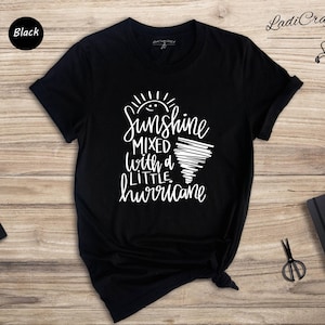 Sassy Girl Shirt Graphic Tee: Sunshine Hurricane Theme, Cotton Blend Casual Wear (Unisex S-XXL, Relaxed Fit) zdjęcie 5