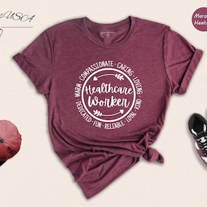 Health Care Worker Nurse Shirt: Registered Superhero Theme, Cotton Blend Fabric (Unisex Sizes, Nurse Appreciation Gift)