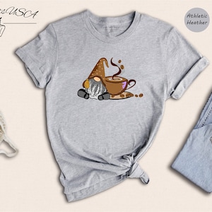 Gnome Coffee Shirt, Coffee Lovers Shirt, Coffee Shirt Women&#39;s, Funny Coffee Shirt, Gift for Coffee Lover, Gift for Friend