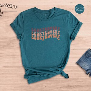 Booktrovert Shirt Introvert Tee: Book Lover Design, Unisex Cotton Blend | Relaxed Fit, Multiple Colors | Sizes S-XXL image 3