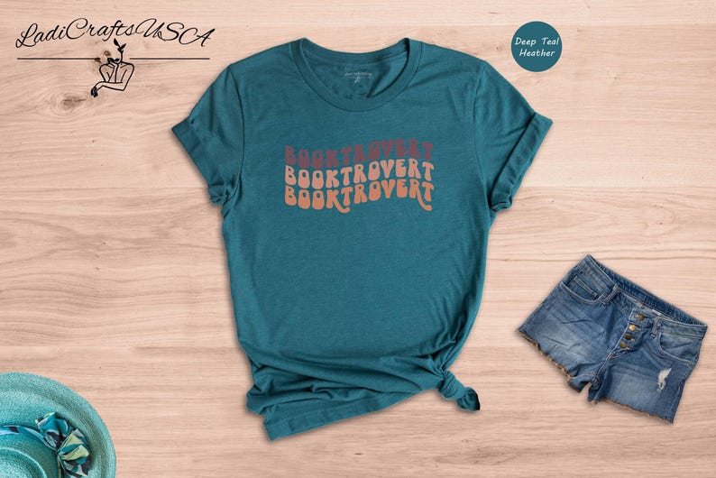 Booktrovert Shirt Introvert Tee: Book Lover Design, Unisex Cotton Blend | Relaxed Fit, Multiple Colors | Sizes S-XXL image 3