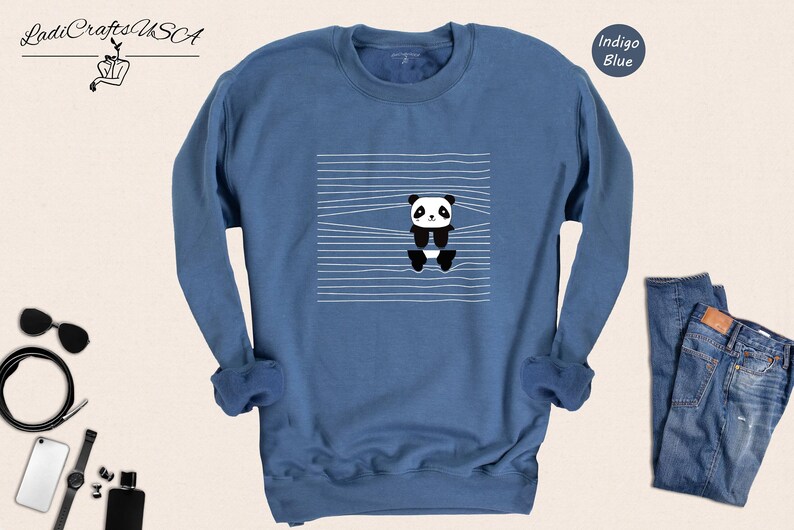 Panda Lover Shirt Cute Animal Tee: Humorous Panda Bear Print, Soft Cotton (XS-XXL, Unisex Fit) image 8