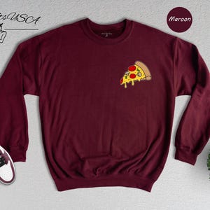 Funny Pizza Slice Shirt - Food Lover T-Shirt Pocket Print - Cotton Blend, Unisex Fit, Casual Style image 8
