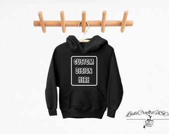 Personalized Hoodie Custom Kids Sweatshirt, Name Text Design (Toddler XS-XL, Cotton Blend, Unisex)