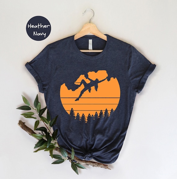 Rock Climbing Shirt Mountain Tee: Outdoor Adventure Graphic, Soft Cotton (Unisex Sizes S-XXL, Relaxed Fit)