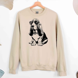 Basset Hound Shirt - Funny Dog Mom Sweatshirt - Cozy Cotton Blend, Custom Print, Unisex Fit for Pet Parents