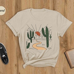 Desert Sunset T-Shirt, Desert Shirt, Cactus Tee, Country Desert Shirt, Adventure Lovers Apparel, Travel Tee