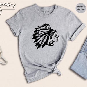 Native American Tee: Son of American Indian Chief Shirt, Feather Design | 100% Cotton, Unisex Fit | Multiple Sizes 画像 2
