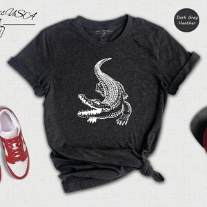 Crocodile Shirt: Funny Alligator Graphic Tee - Animal Lover Gift, Cotton Blend, Relaxed Fit Unisex T-Shirt image 3