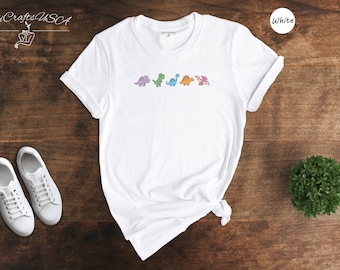 Funny Dino Shirt Dinosaur Evolution Tee, Cute Family Design (Unisex S-XXL, Cotton, Casual Everyday Wear)