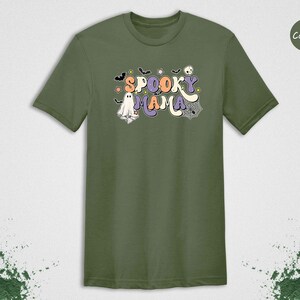 Spooky Mama Shirt: Retro Halloween Mom Tee - Funny Gift, Cotton Blend, Casual Fall Wear image 6