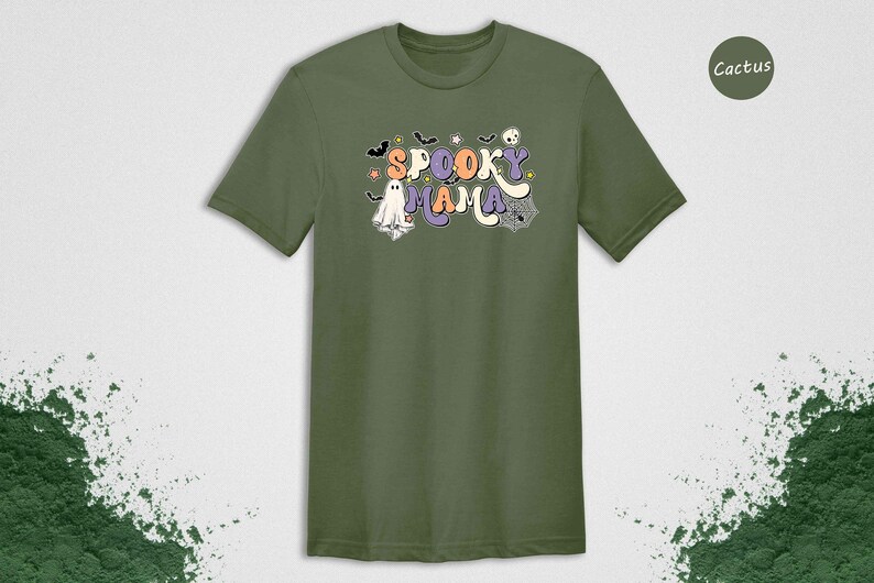 Spooky Mama Shirt: Retro Halloween Mom Tee - Funny Gift, Cotton Blend, Casual Fall Wear image 6