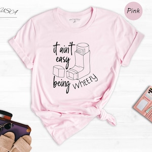 It Ain't Easy Being Wheezy Shirt, Funny Asthma Awareness Tee, Inhaler Humor T-Shirt, Respiratory Support Gift for Asthma Warrior image 1