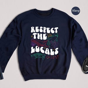 Whale Shark Tshirt Casual Tee, Respect The Locals Print (Unisex XS-XXL, Relaxed Fit, Cotton Blend) imagem 8