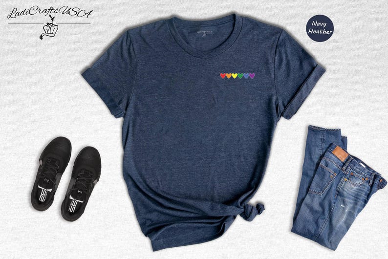 Love Is Love T-Shirt Rainbow Heart Pride Tee, Vibrant Colors (Unisex XS-3XL, Pre-Shrunk Cotton, Relaxed Fit) image 3