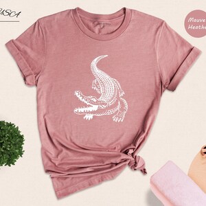 Crocodile Shirt: Funny Alligator Graphic Tee - Animal Lover Gift, Cotton Blend, Relaxed Fit Unisex T-Shirt image 5