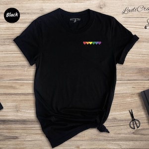 Love Is Love T-Shirt Rainbow Heart Pride Tee, Vibrant Colors (Unisex XS-3XL, Pre-Shrunk Cotton, Relaxed Fit) image 5