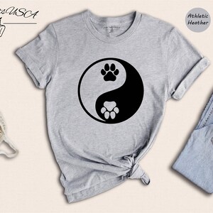 Yin Yang Paw Prints Shirt, Yin Yang T-Shirt, Animals Lover Gift, Paw Prints Shirt, Funny Yin and Yang Tee, Pet Lover T-Shirt