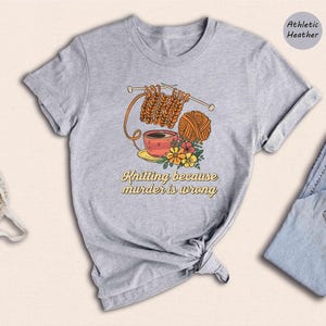 Crochet Yarn Shirt Funny Knitting Tee: Casual Yarn Lover Apparel, Cotton Blend (Multiple Sizes, Gift Idea For Crafters) bild 8