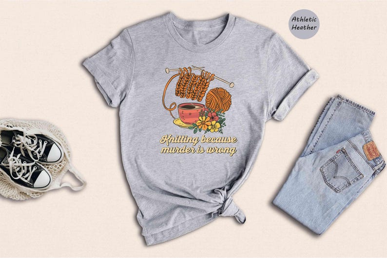 Crochet Yarn Shirt Funny Knitting Tee: Casual Yarn Lover Apparel, Cotton Blend (Multiple Sizes, Gift Idea For Crafters) bild 8