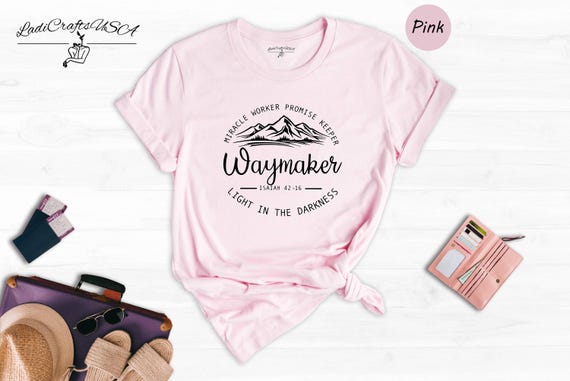 Christian Shirt Waymaker Faith Tee: Inspirational Bible Verse Design, Soft Cotton (Unisex Sizes S-XXL, Durable)