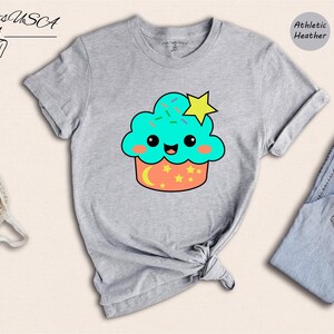 Kawaii Cupcake Shirt - Baking Lover Tee, Chef Mom Gift - Cotton Blend, Unisex Size Range, Casual Wear