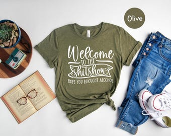 Shitshow Shirt Alcohol Lover Tee: Bold Drinking Humor, Cotton Comfort (Unisex Sizes XS-XXL, Pre-Shrunk)