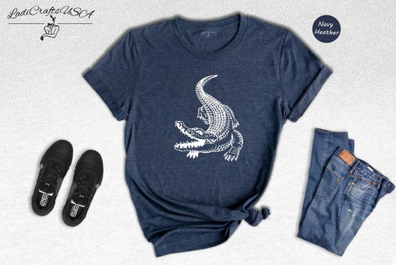 Crocodile Shirt: Funny Alligator Graphic Tee - Animal Lover Gift, Cotton Blend, Relaxed Fit Unisex T-Shirt