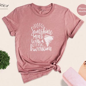 Sassy Girl Shirt Graphic Tee: Sunshine Hurricane Theme, Cotton Blend Casual Wear (Unisex S-XXL, Relaxed Fit) zdjęcie 2