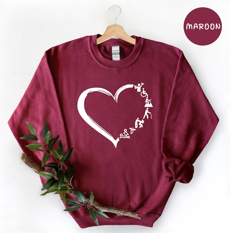 Physical Therapist Shirt Heart Graphic Tee: PT/PTA Gift Apparel, Unisex Cotton Blend (XS-3XL, Relaxed Fit) image 5