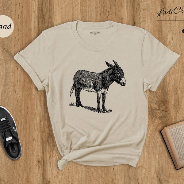 Awesome Donkey Shirt, Detailed Donkey Shirt, Donkey Lover Shirt, Beautiful Looking Donkey Shirt, Detailed Animal Shirt, Sweet Animal Shirt