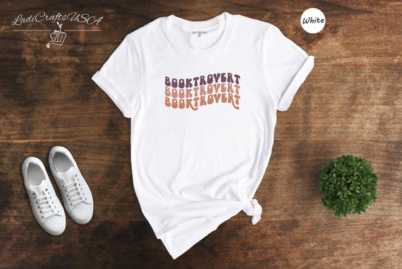 Booktrovert Shirt Introvert Tee: Book Lover Design, Unisex Cotton Blend | Relaxed Fit, Multiple Colors | Sizes S-XXL