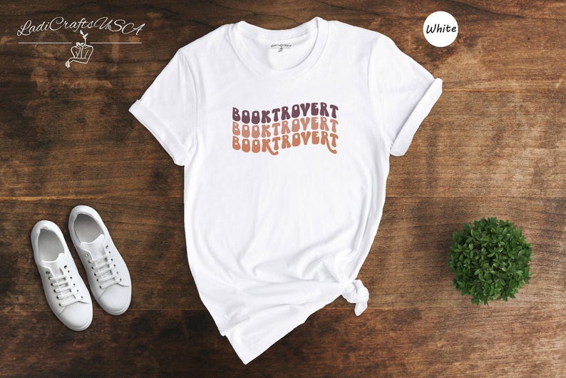 Booktrovert Shirt Introvert Tee: Book Lover Design, Unisex Cotton Blend | Relaxed Fit, Multiple Colors | Sizes S-XXL image 1