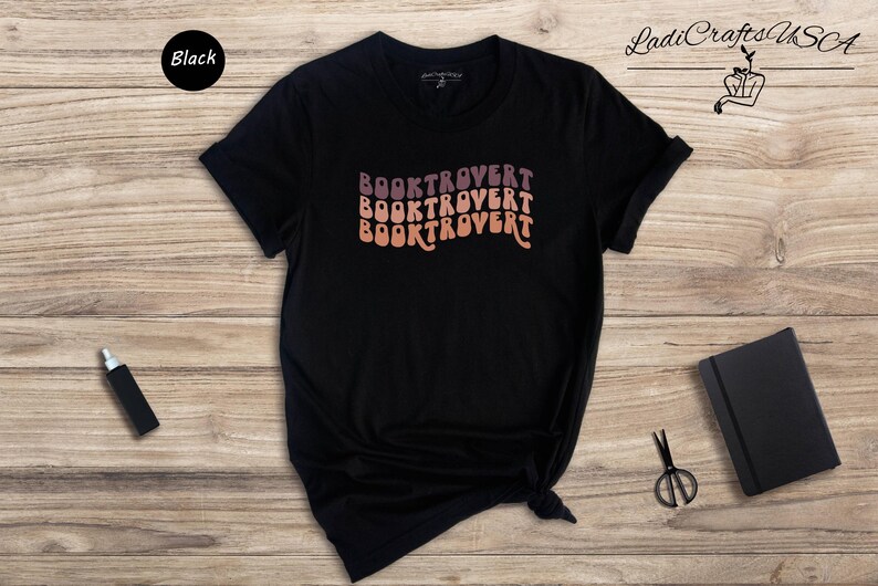 Booktrovert Shirt Introvert Tee: Book Lover Design, Unisex Cotton Blend | Relaxed Fit, Multiple Colors | Sizes S-XXL image 7
