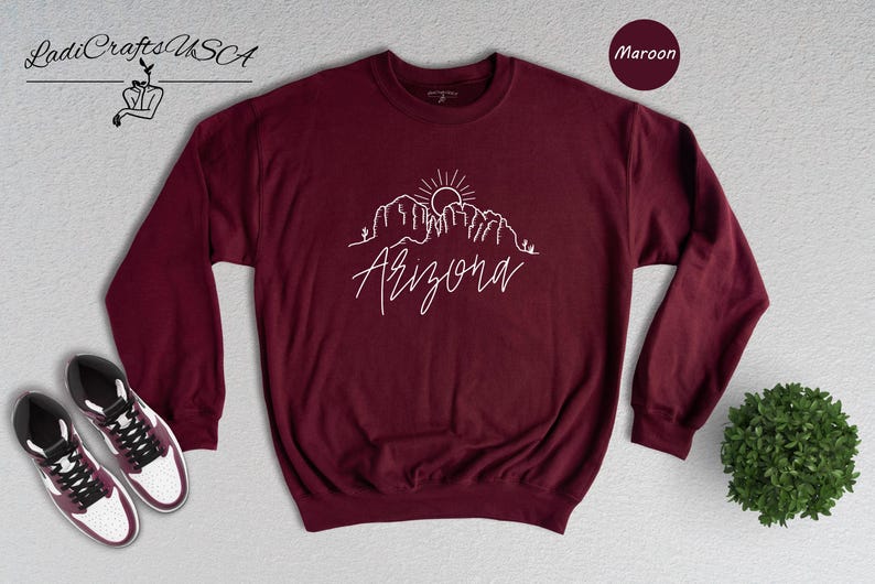 Desert Shirt Vintage Arizona Tee: Cactus Scene Graphic - Cotton Blend, Unisex, Relaxed Fit, Pre-Shrunk Material image 7