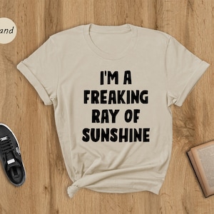 I&#39;m A Freaking Ray of Sunshine T-shirt, Funny Beach Shirt, Funny Sunshine T-Shirt, Sunshine Lover Gift, Motivation Birthday Tee