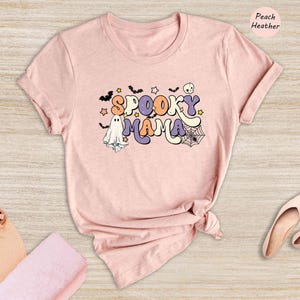 Spooky Mama Shirt: Retro Halloween Mom Tee - Funny Gift, Cotton Blend, Casual Fall Wear image 3