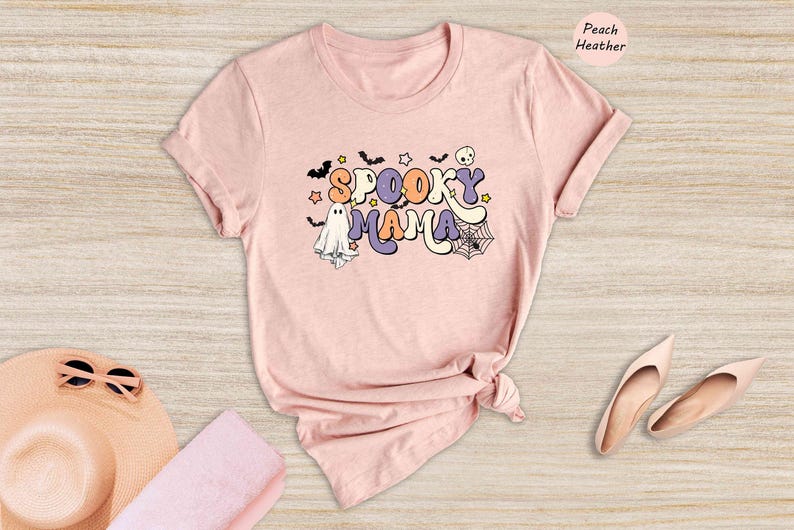 Spooky Mama Shirt: Retro Halloween Mom Tee - Funny Gift, Cotton Blend, Casual Fall Wear image 3