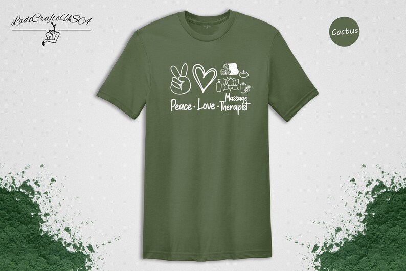 Peace Love Massage Shirt, Massage Therapist, Funny Massage T-Shirt, Therapist Gift, Massage Therapy Gift, Massage Gift, Massage Shirt image 5