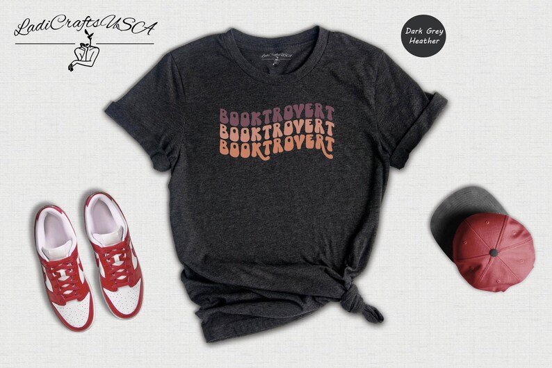 Booktrovert Shirt Introvert Tee: Book Lover Design, Unisex Cotton Blend | Relaxed Fit, Multiple Colors | Sizes S-XXL image 2