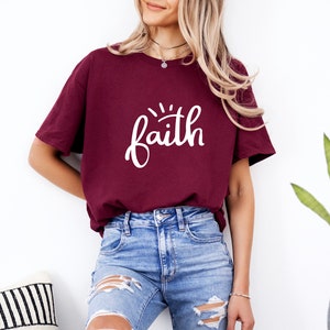 Faith T-shirt, Faith Religious Shirt, Christian Gift, Faith Gift, Christian Shirts, Inspirational Christian Tee
